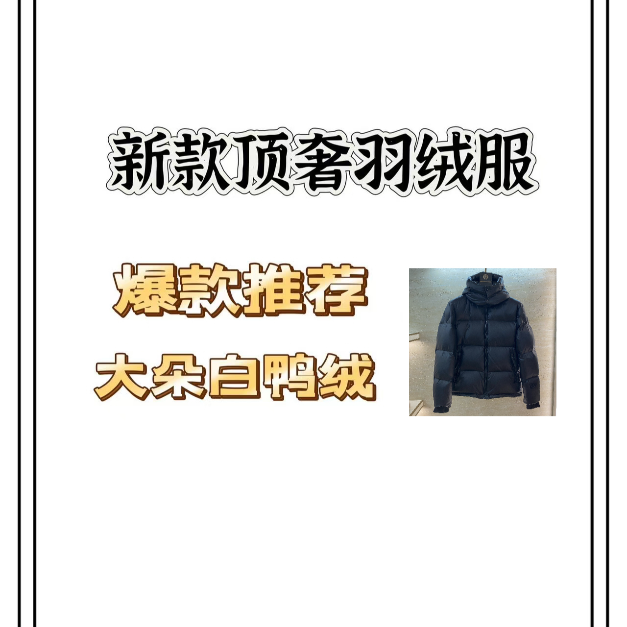 【LW】2024新款黑金潮流男装高奢保暖羽绒服34192