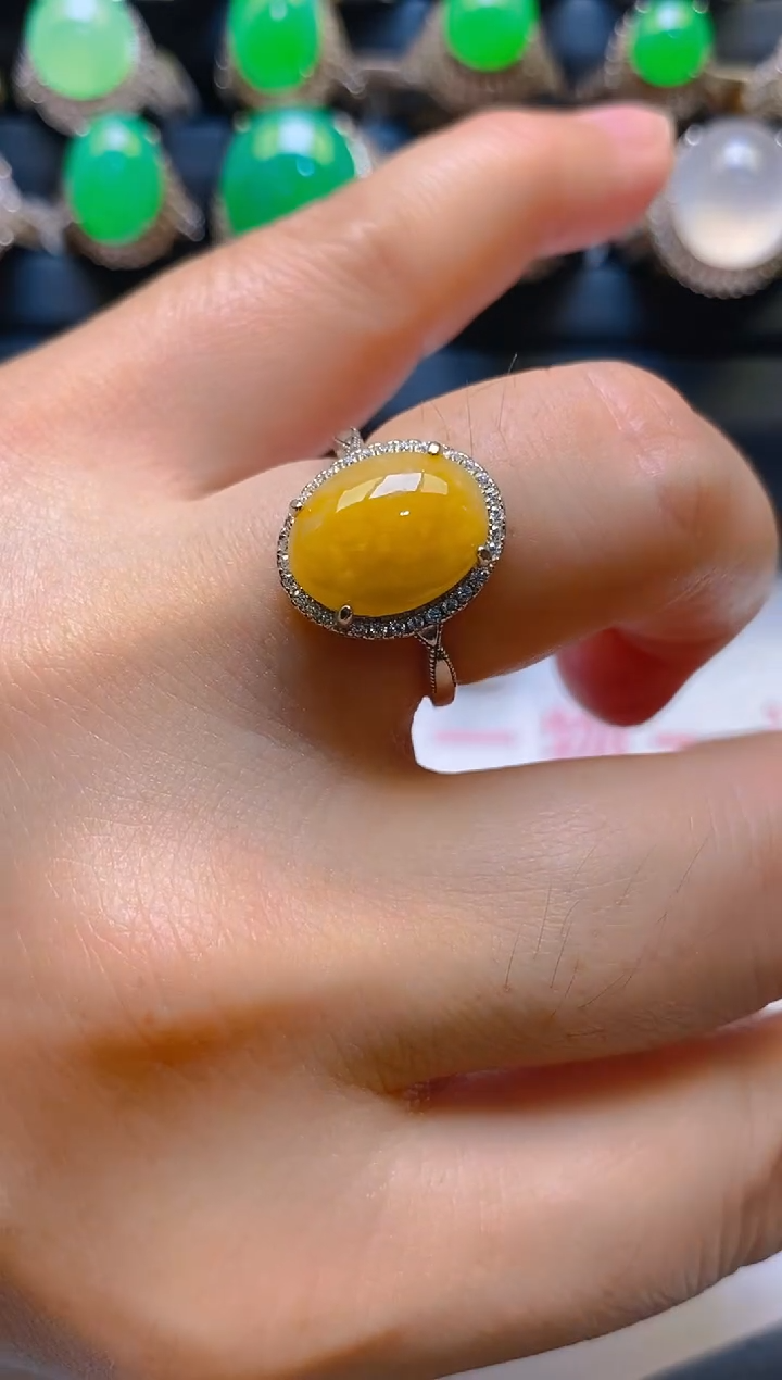 【闪购商品】翡翠耳饰银S925镶嵌天然A货翡翠1