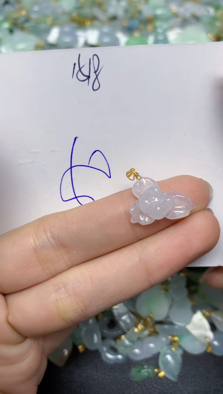 【闪购商品】翡翠颈饰18K金镶嵌天然翡翠A货