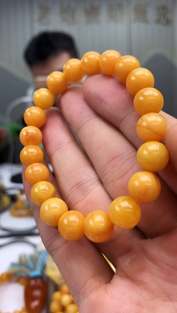 裸石蜜蜡未镶嵌手串卡9