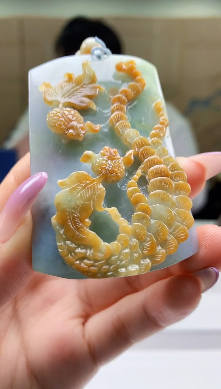 【闪购商品】定制翡翠未镶嵌5060ty-毛货挂件15