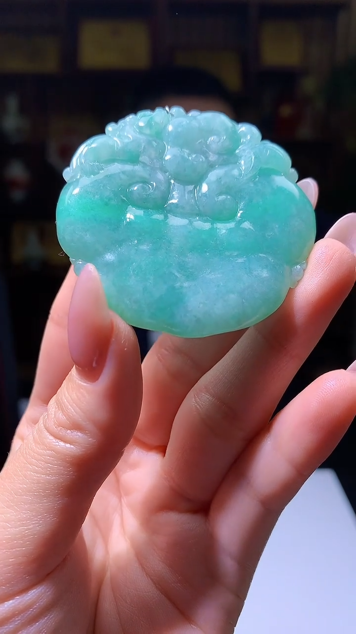 【闪购商品】定制翡翠未镶嵌8053jj-毛货挂件13