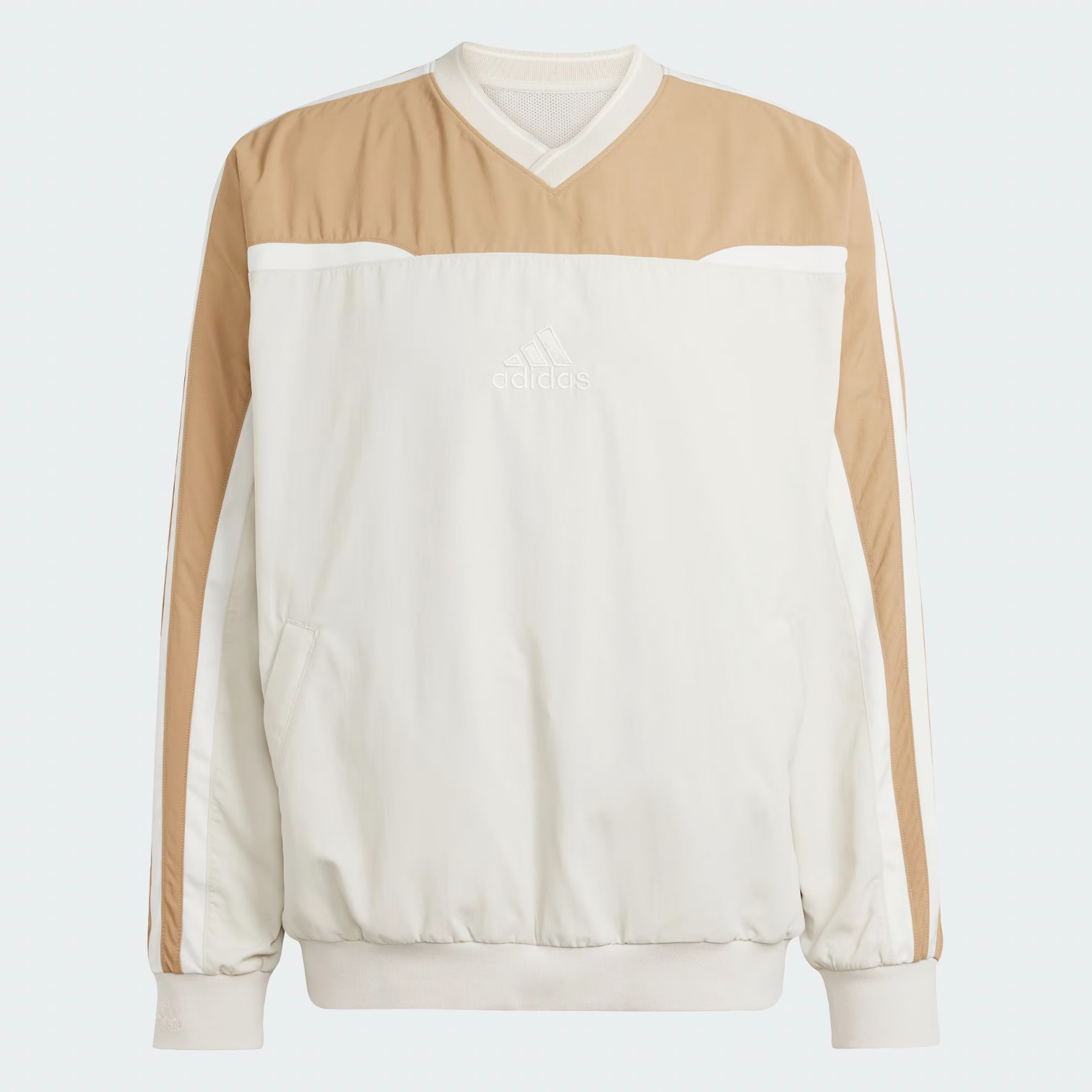 adidas阿迪达斯CUTLINE PULLOV梭织无帽流光风卫衣JD5396