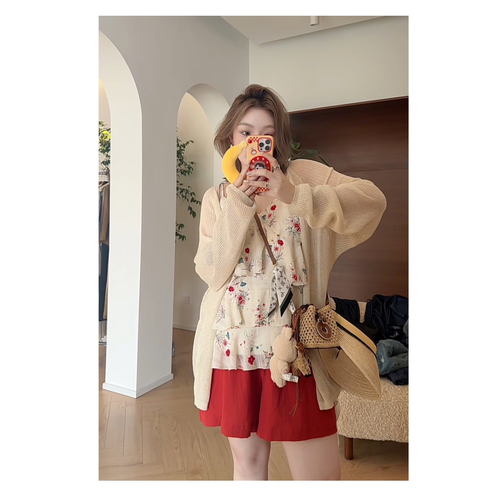 【瘦瘦】大码夏季甜美飘带后背司马克工艺无袖吊带蛋糕上衣S01724