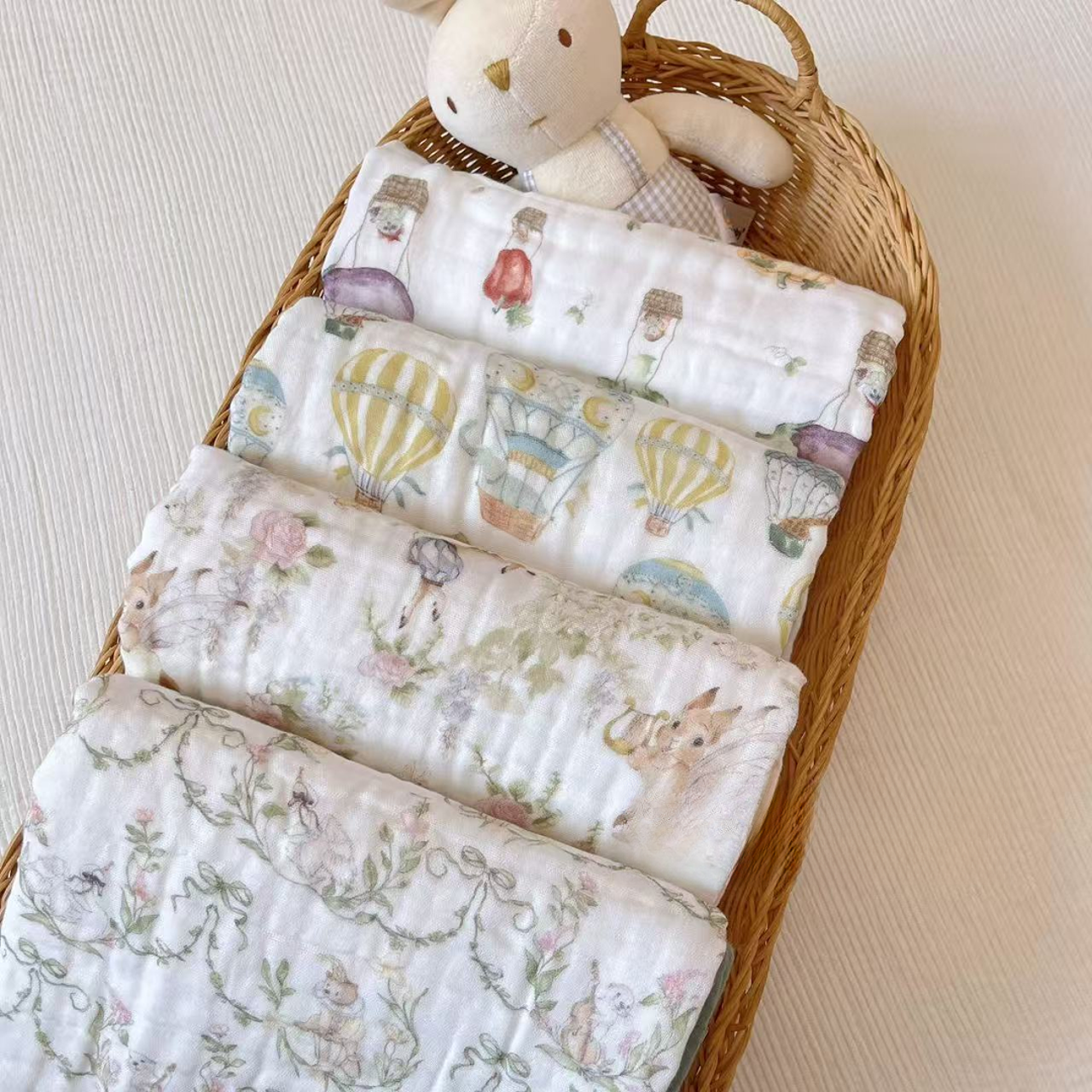 【无印婴童】新生婴幼儿纱布浴巾儿童全棉A类盖毯抱被110x110cm 