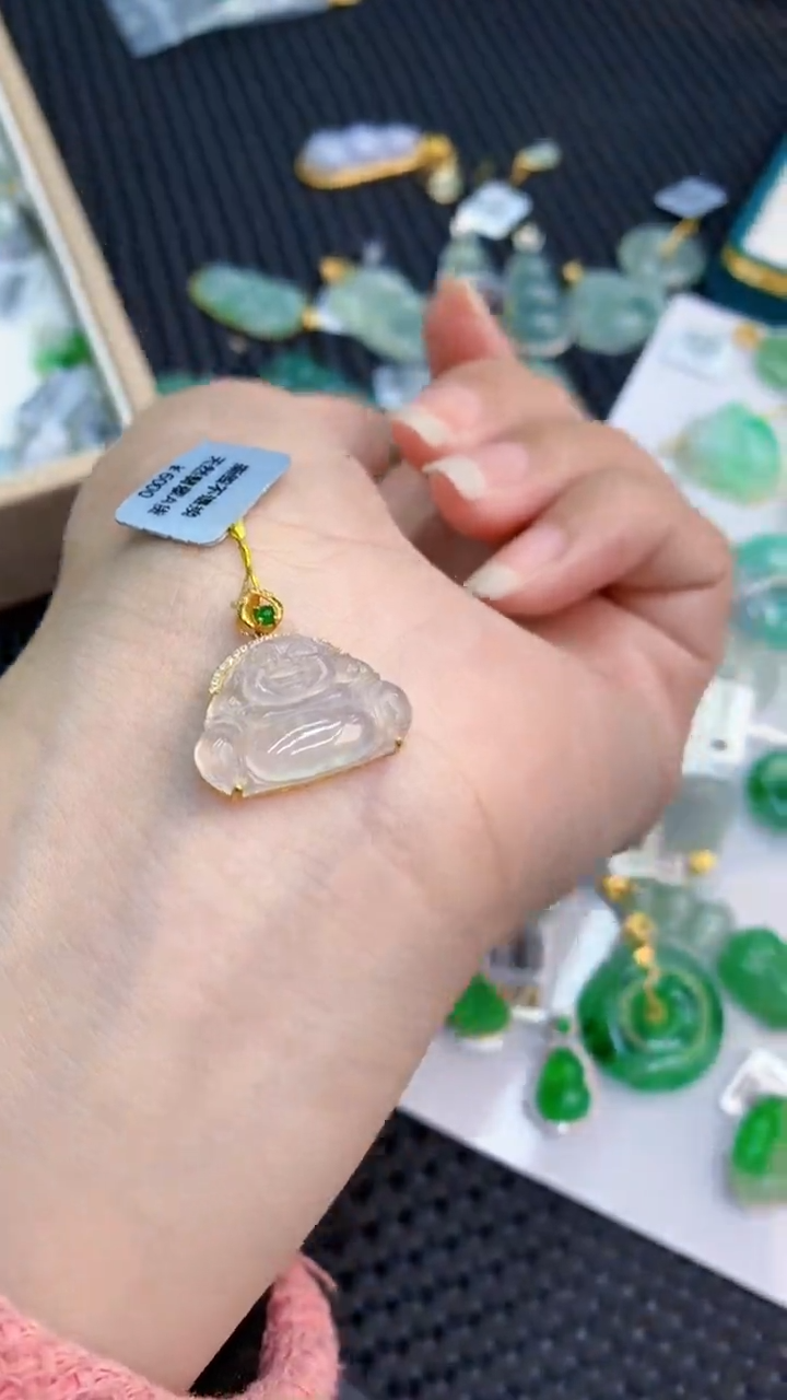 【闪购商品】翡翠颈饰18K金镶嵌            8
