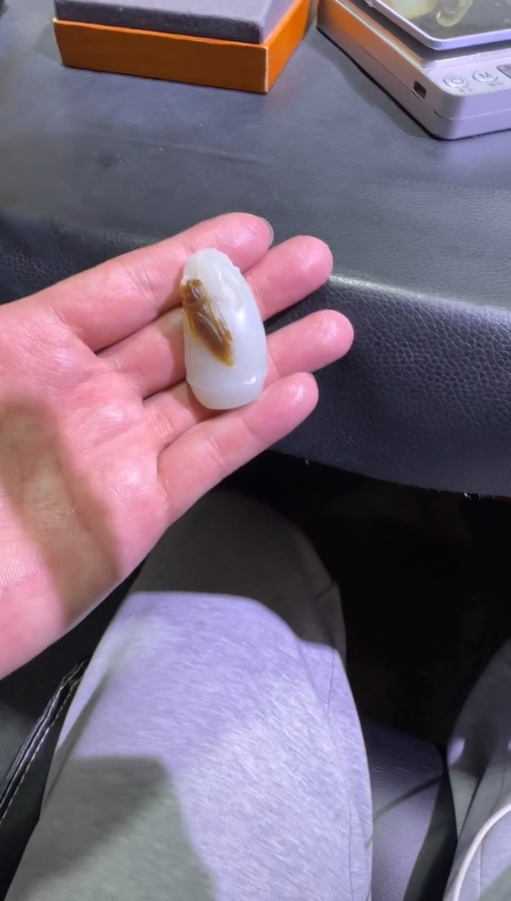 和田玉未镶嵌吊坠(不含链)金山糖白竹节挂件（产地直发）