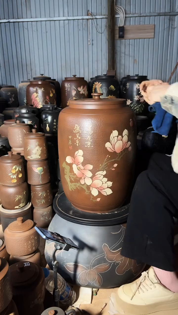 【闪购商品】壶完品 茶缸 881 古铜色 高50cm