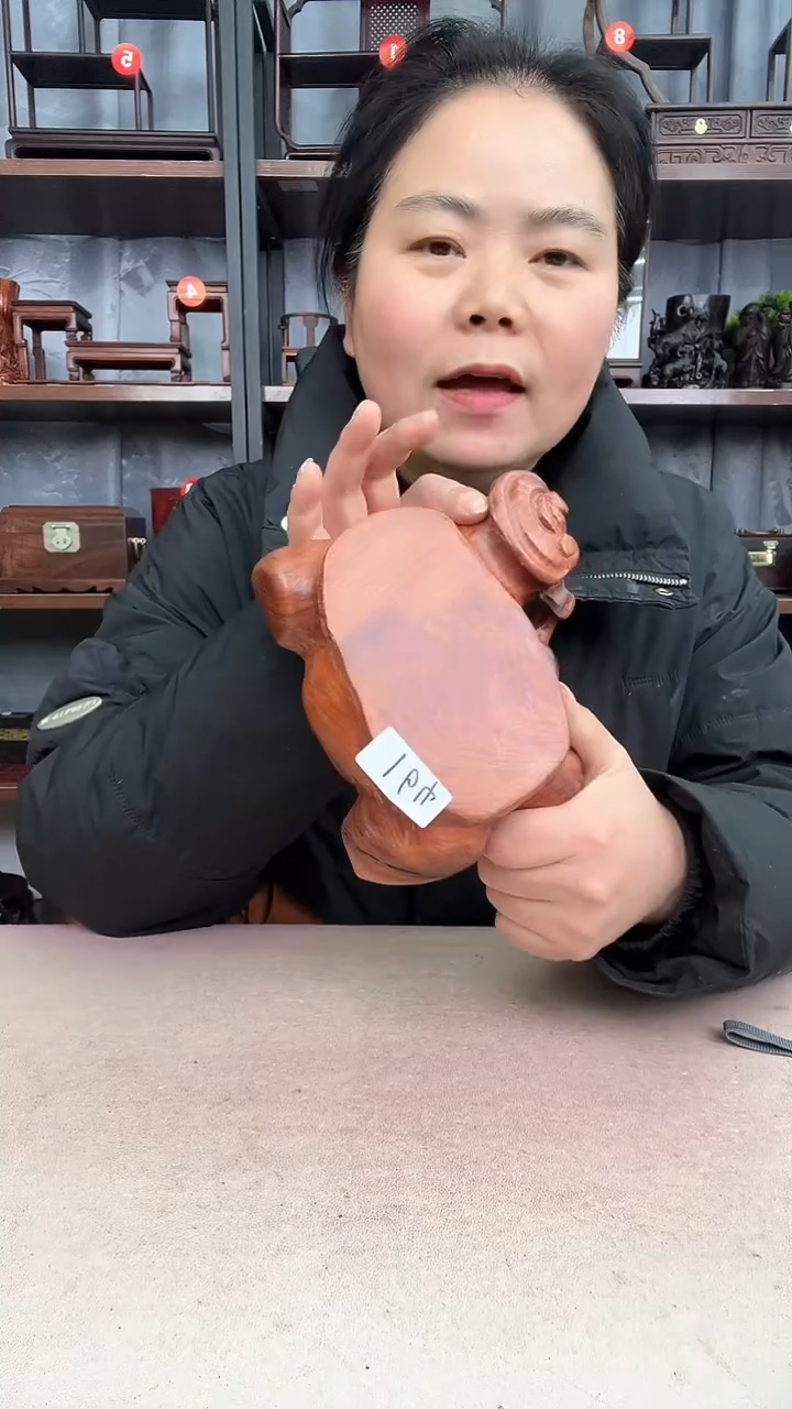 【闪购商品】乌木类端景台164  小李红木工艺品