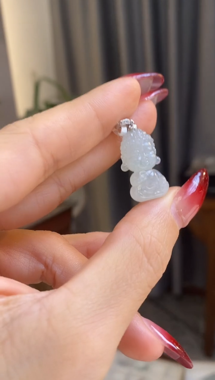 【闪购商品】翡翠吊坠(不含链)18K金镶嵌宝宝佛