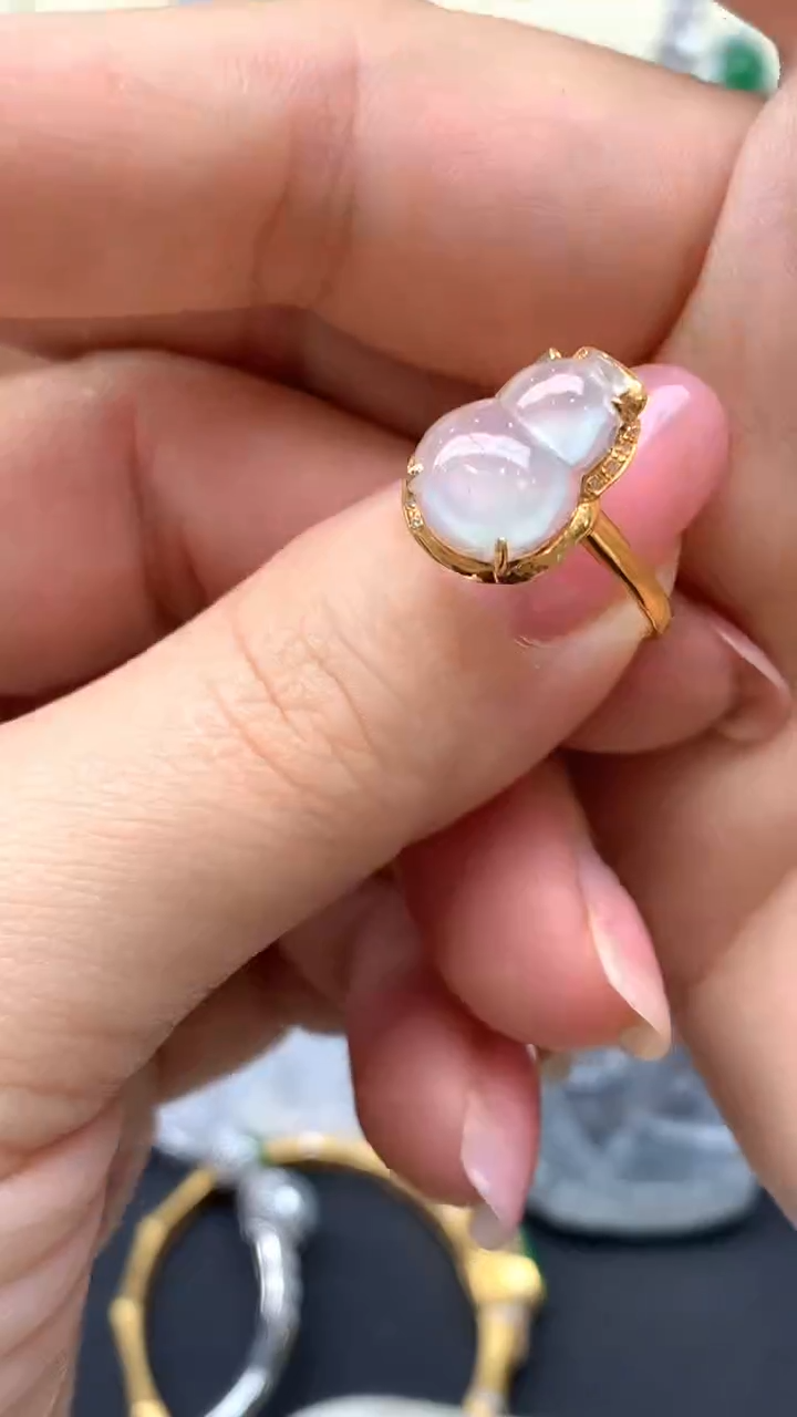 【闪购商品】翡翠戒指18K金镶嵌168-天然翡翠