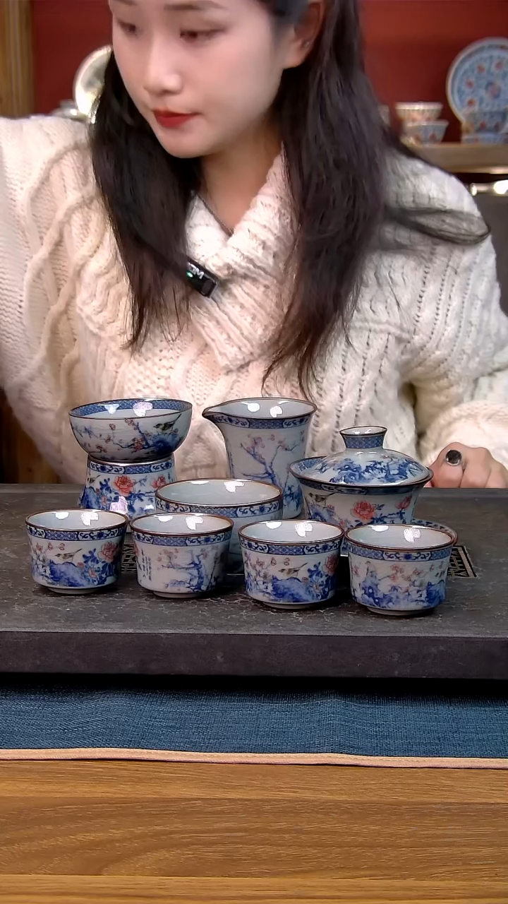 简装家用款8件套 老陶泥开片纹陶瓷茶具