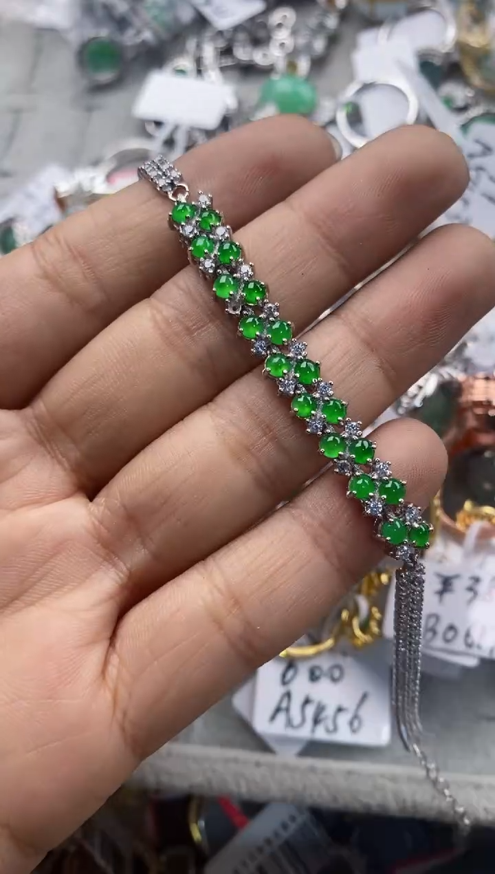 银S925镶嵌戒指翡翠11-11----5