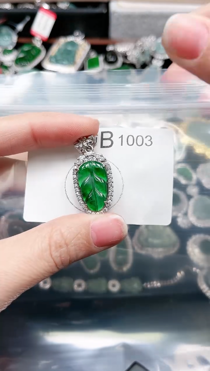 【闪购商品】翡翠颈饰未镶嵌1003赠皮绳