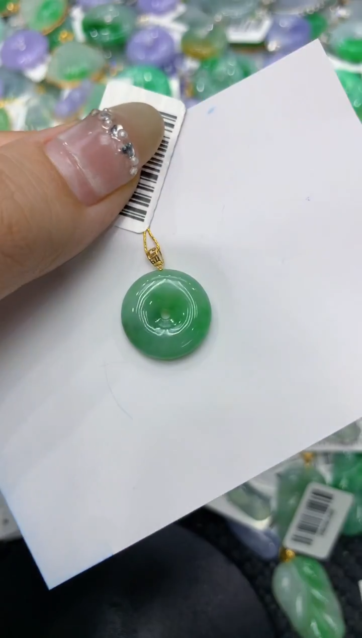 【闪购商品】翡翠颈饰18K金镶嵌222222222