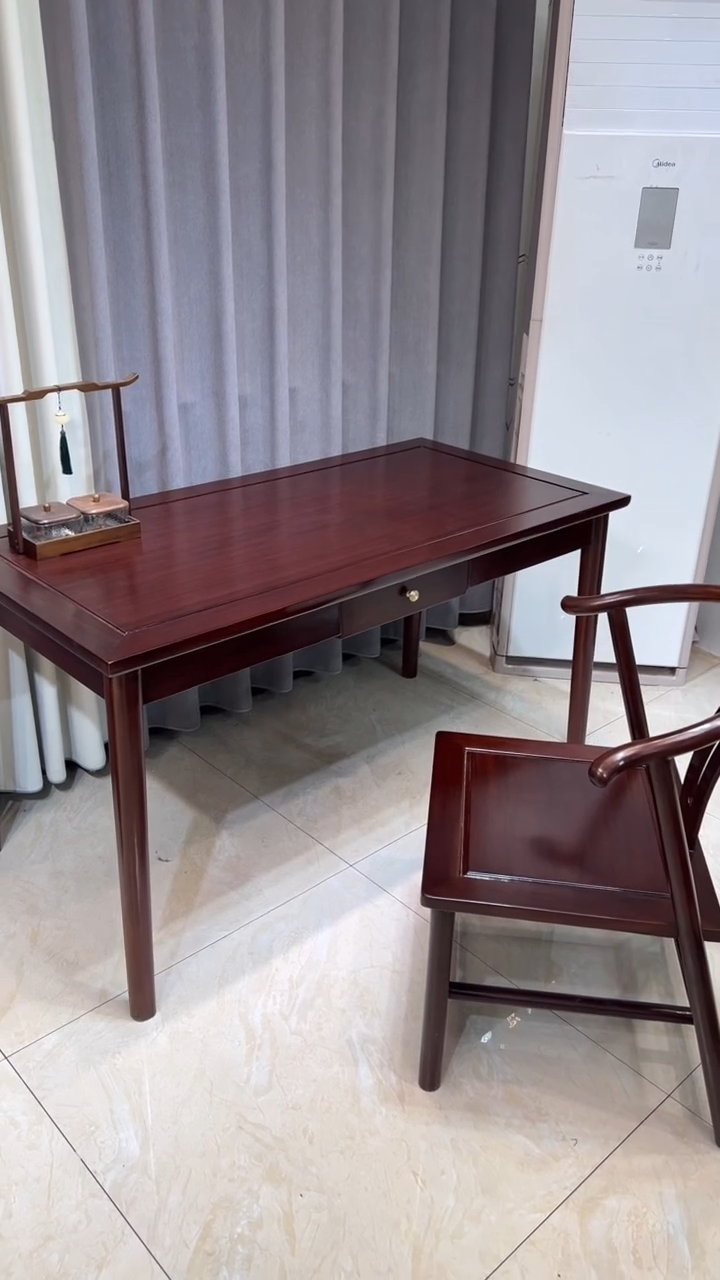 黑酸枝木类成套家具书桌两件套