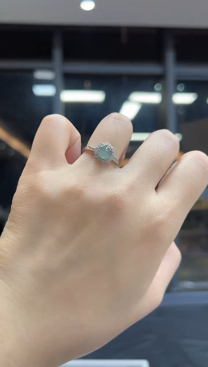 【闪购商品】翡翠戒指银S925镶嵌GS5701翡翠戒指