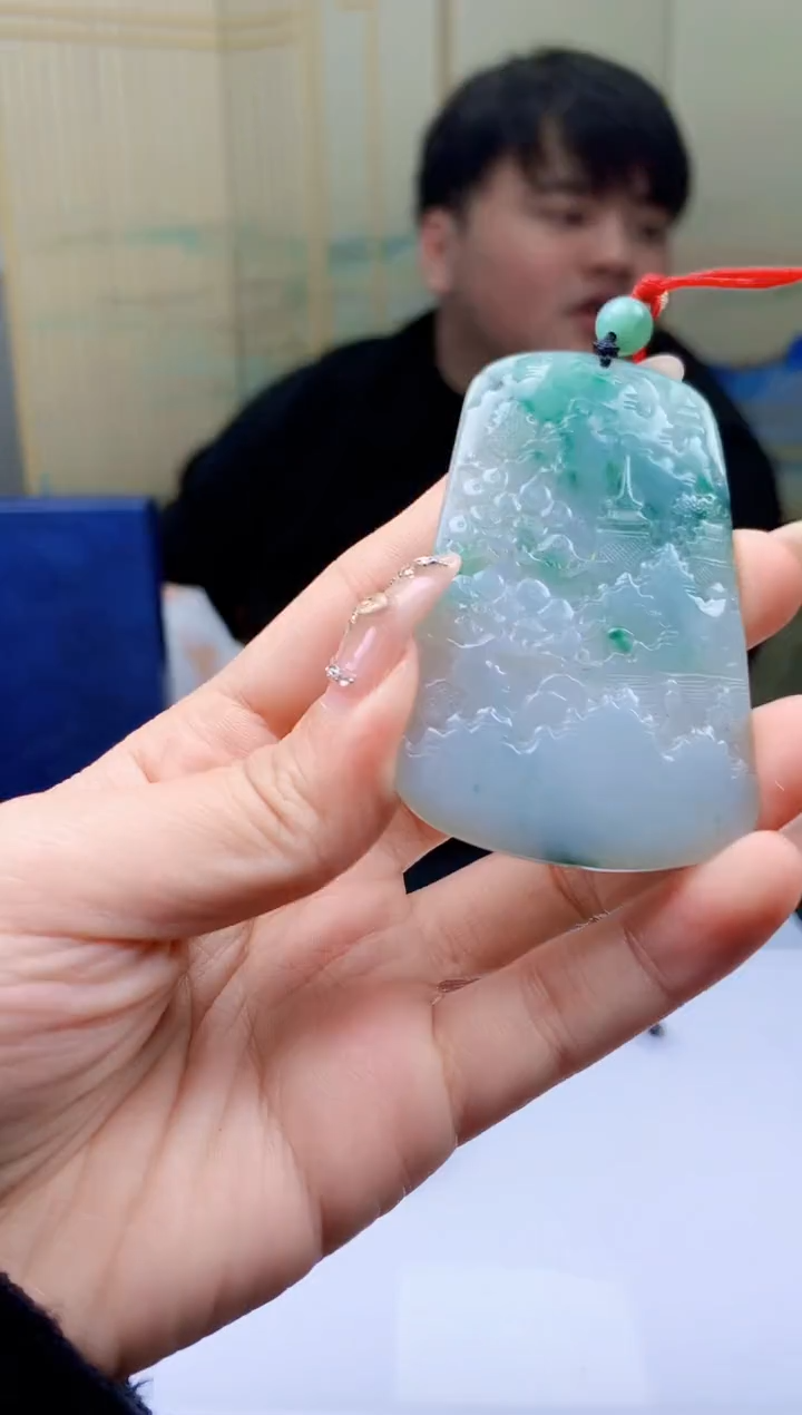 【闪购商品】定制翡翠未镶嵌5060ty-毛货挂件168