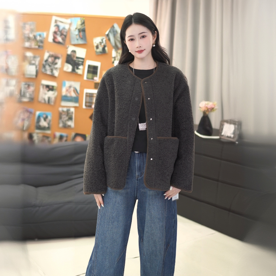 [90白鸭绒 ]秋冬新款洋气颗粒绒外套显瘦休闲女外套YT