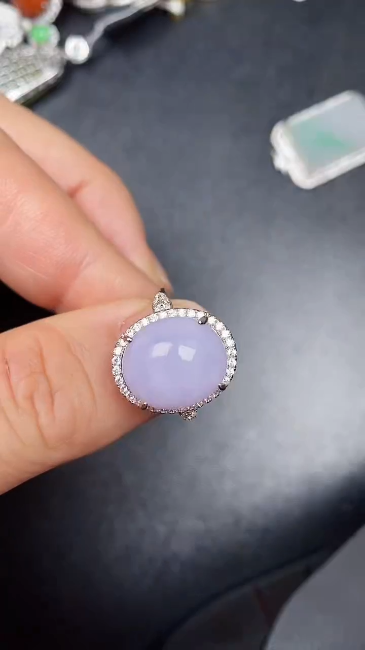 银S925镶嵌戒指翡翠1680