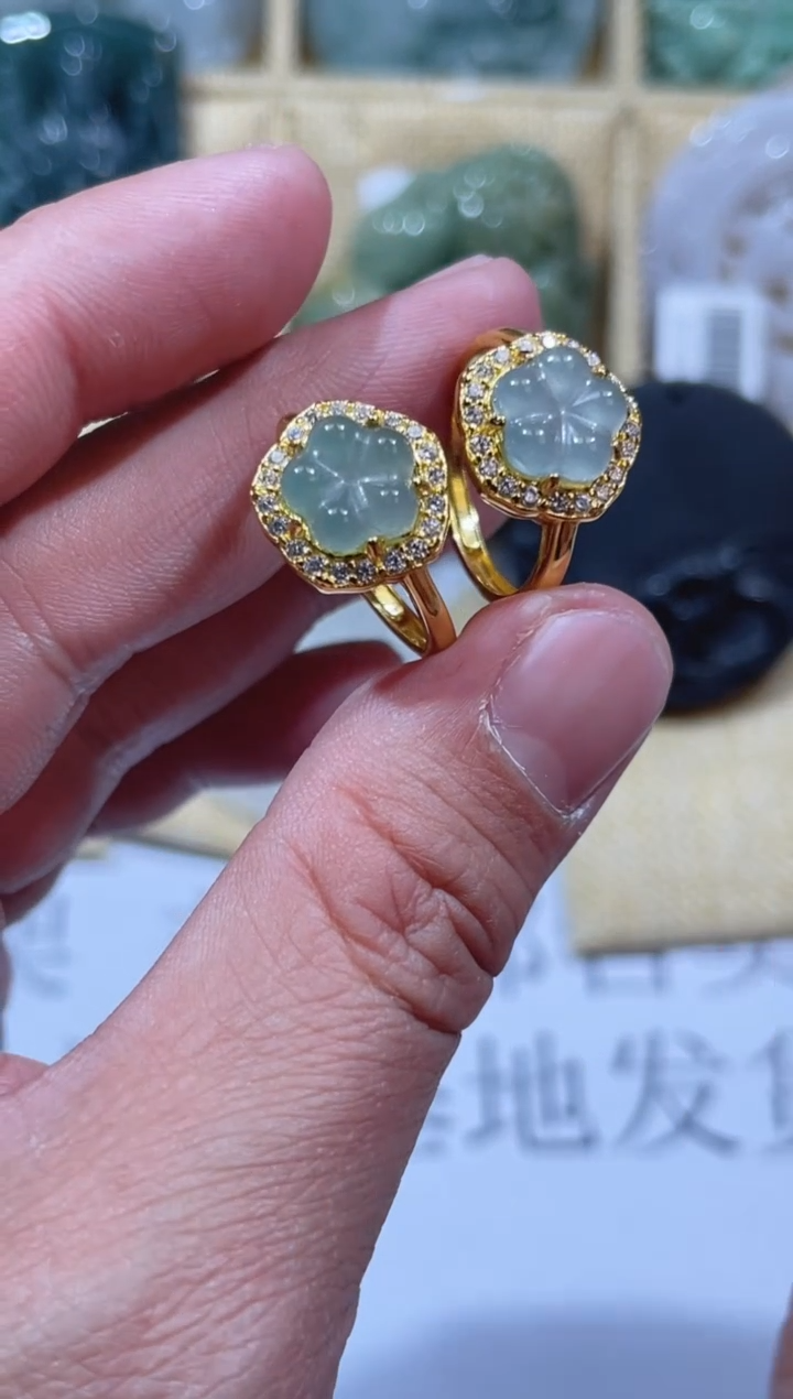 【闪购商品】翡翠颈饰合金天然缅甸A货翡翠（多样性发货）戒指