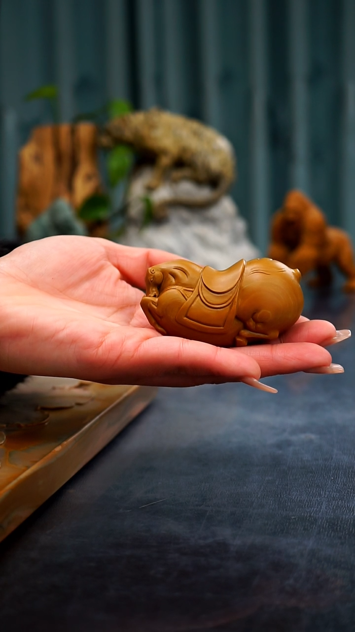 【闪购商品】松花石唐马茶宠摆件