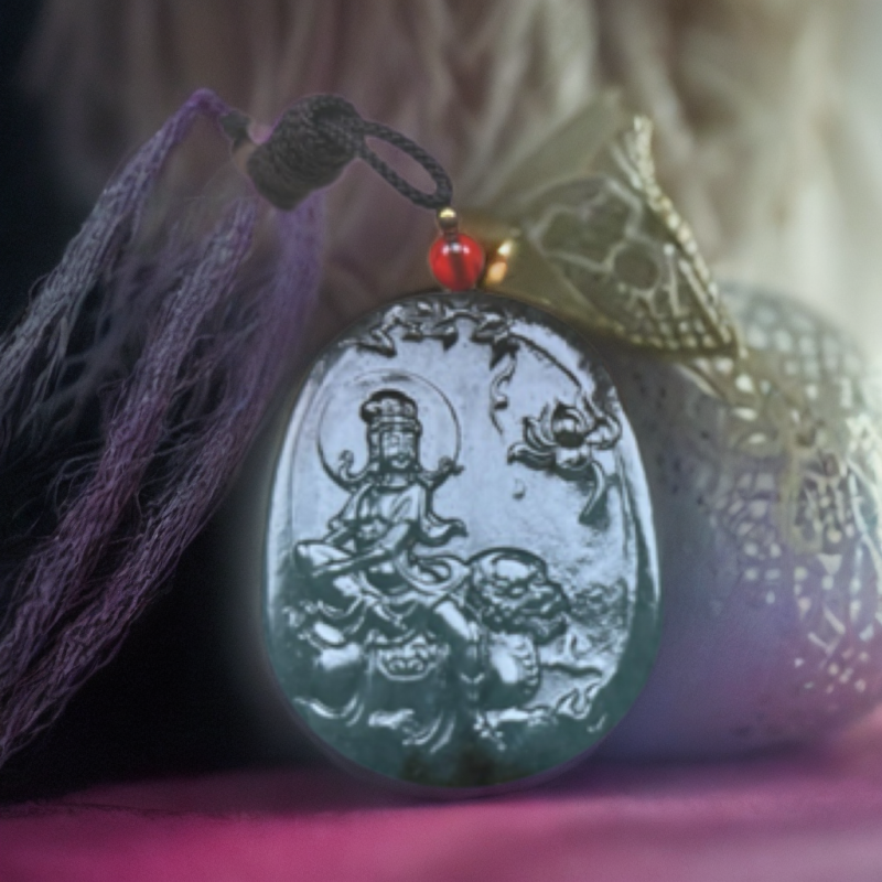 保真和田玉文殊菩萨时尚吊坠百搭精雕拍一发一手工精致气质