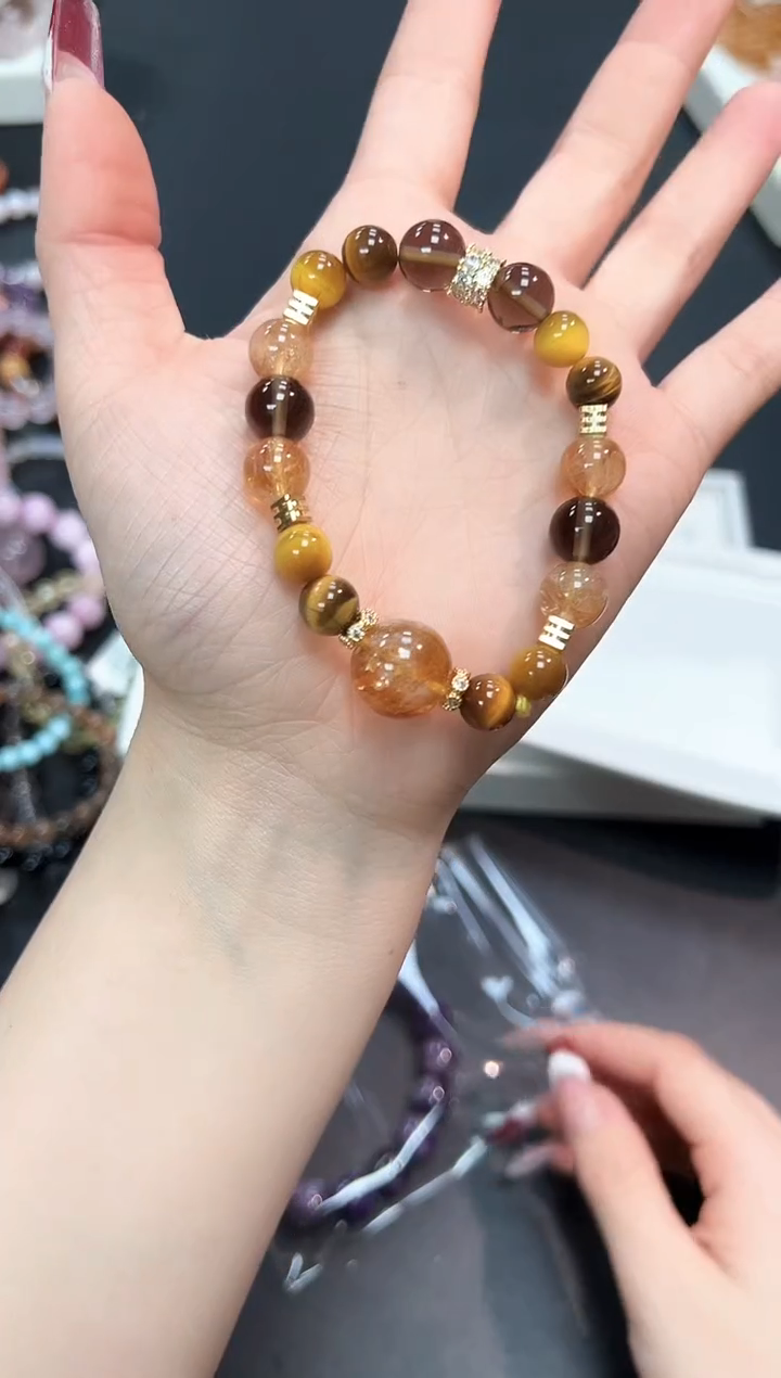 【闪购商品】水晶手串未镶嵌29W多样性发其一1条默认微瑕