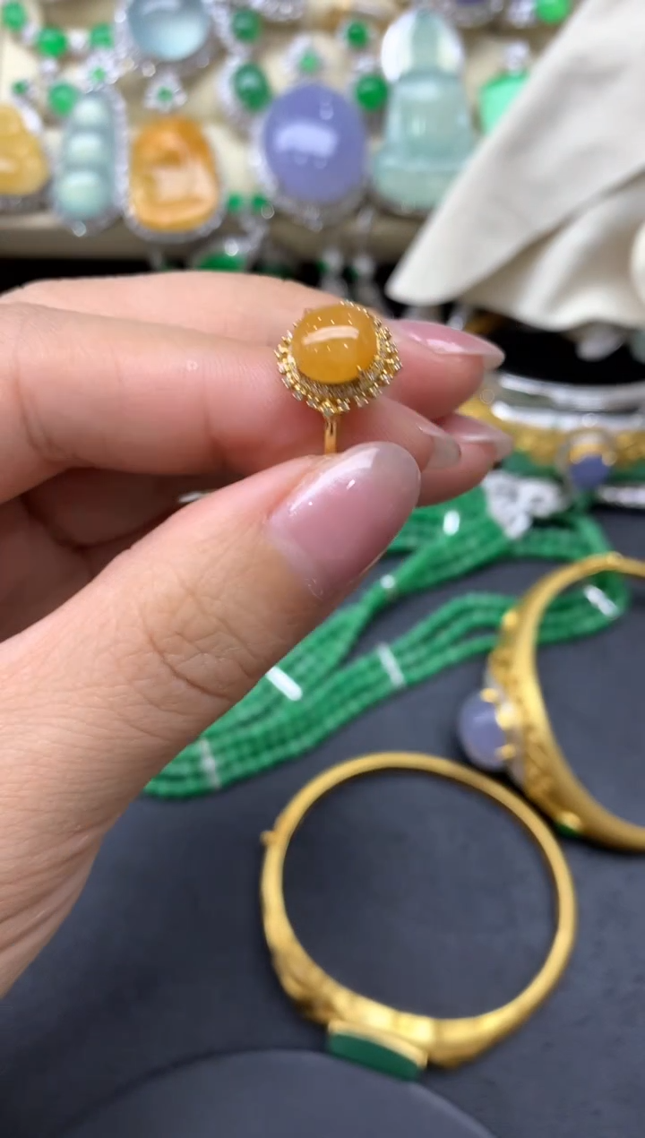 【闪购商品】翡翠戒指18K金镶嵌289中国好珍宝1