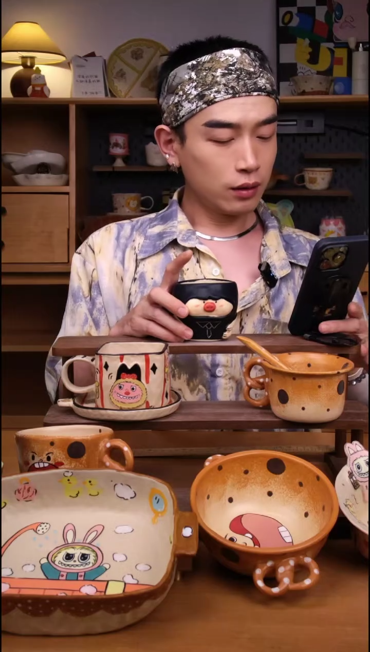 杯子景德镇可爱设计师款陶瓷