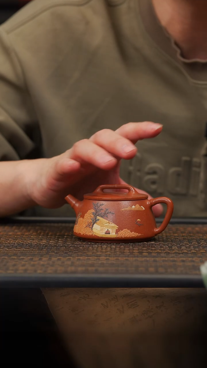 【闪购商品】紫砂茶壶23空山造器LNF  泥绘矮瓢