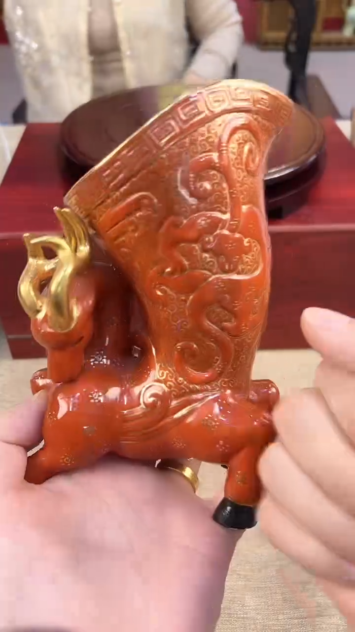 杯子陶瓷景德镇陶瓷爵杯（一比一复刻）