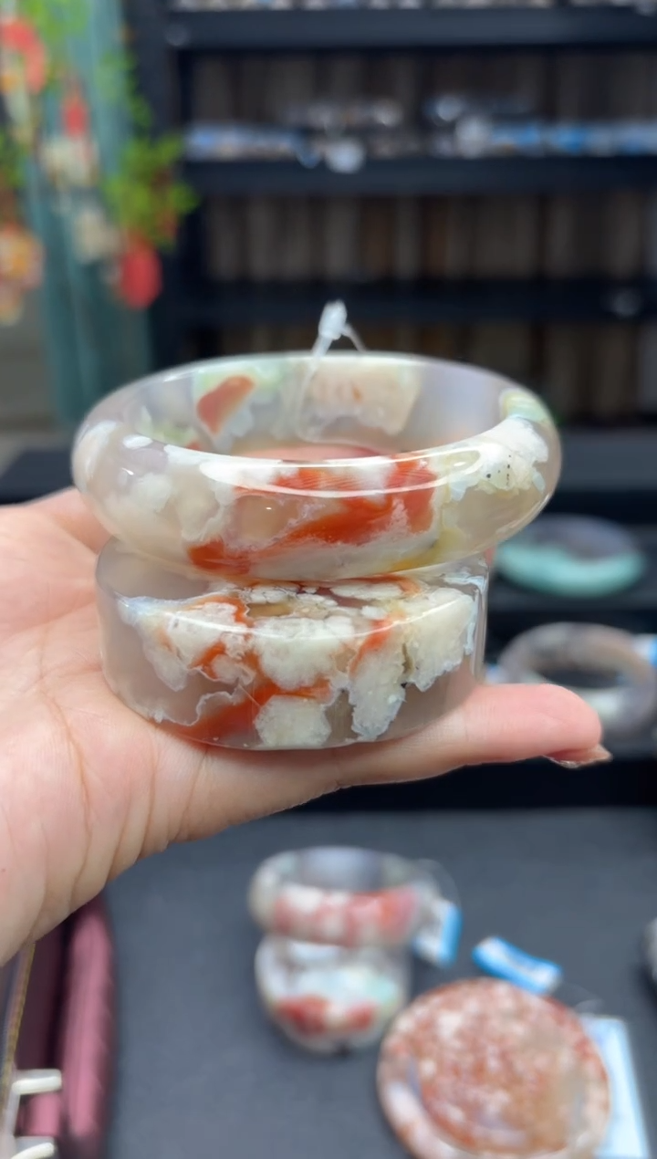 【闪购商品】石英质玉手镯未镶嵌691（60圈赠送镯心）