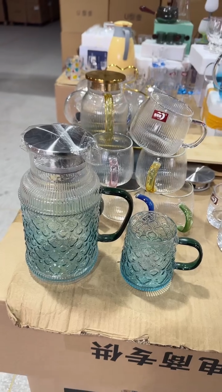 【闪购商品】水晶玻璃盖子款青苹果闪购价1壶2杯