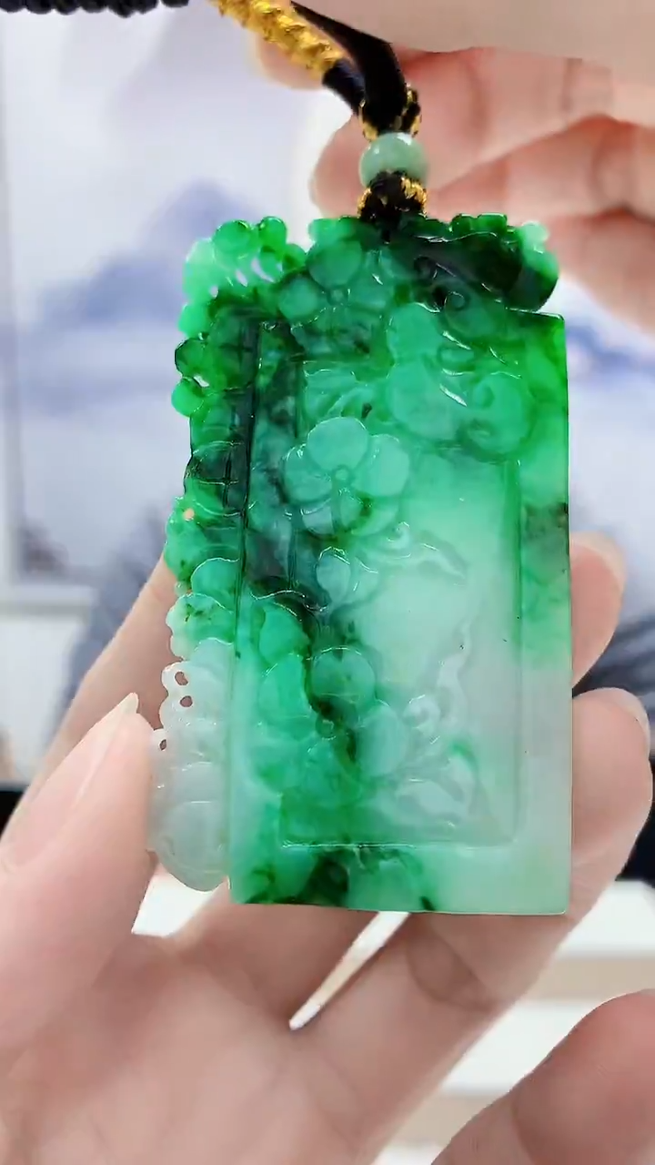 未镶嵌定制翡翠5060ry-毛货挂件21