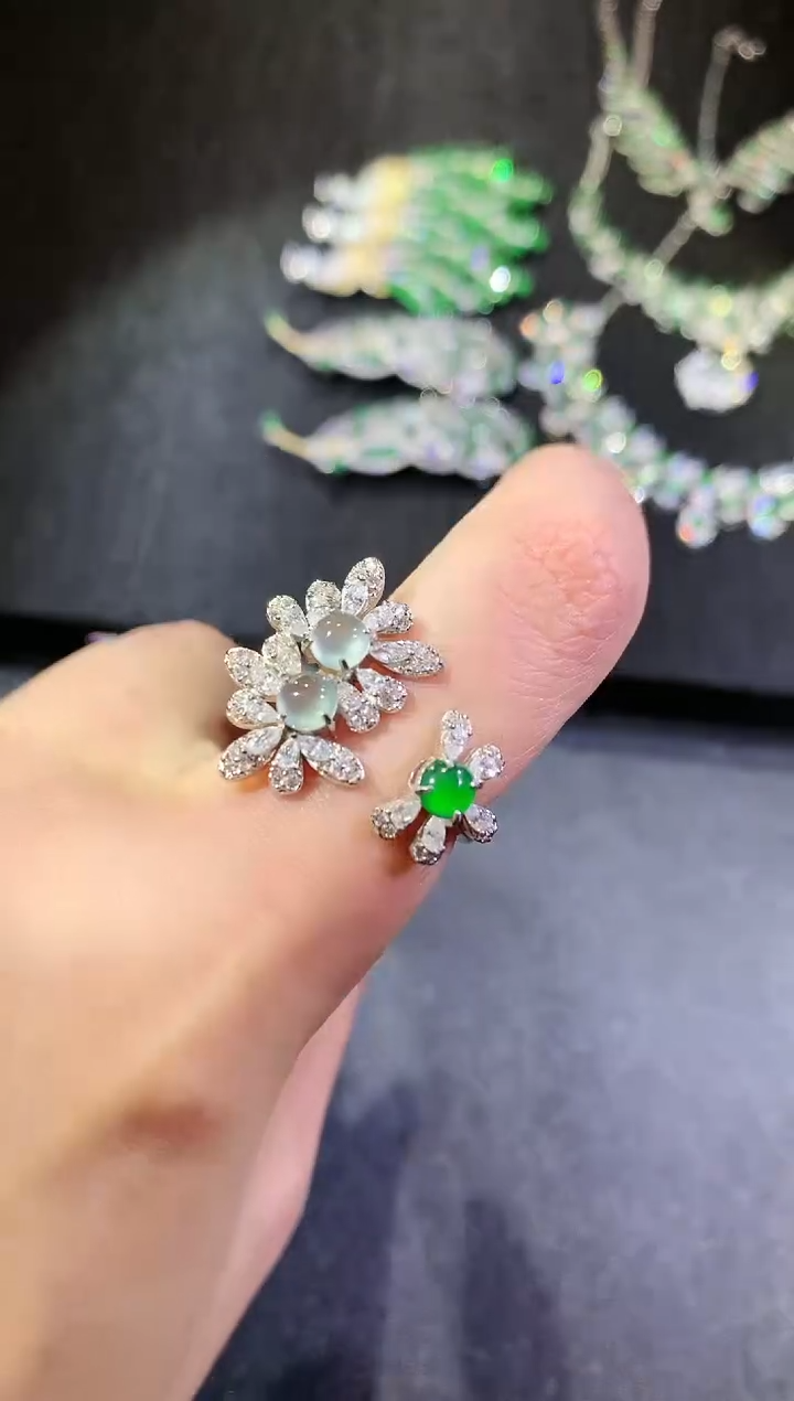 【闪购商品】翡翠戒指银S925镶嵌213戒指（多样性发货一件