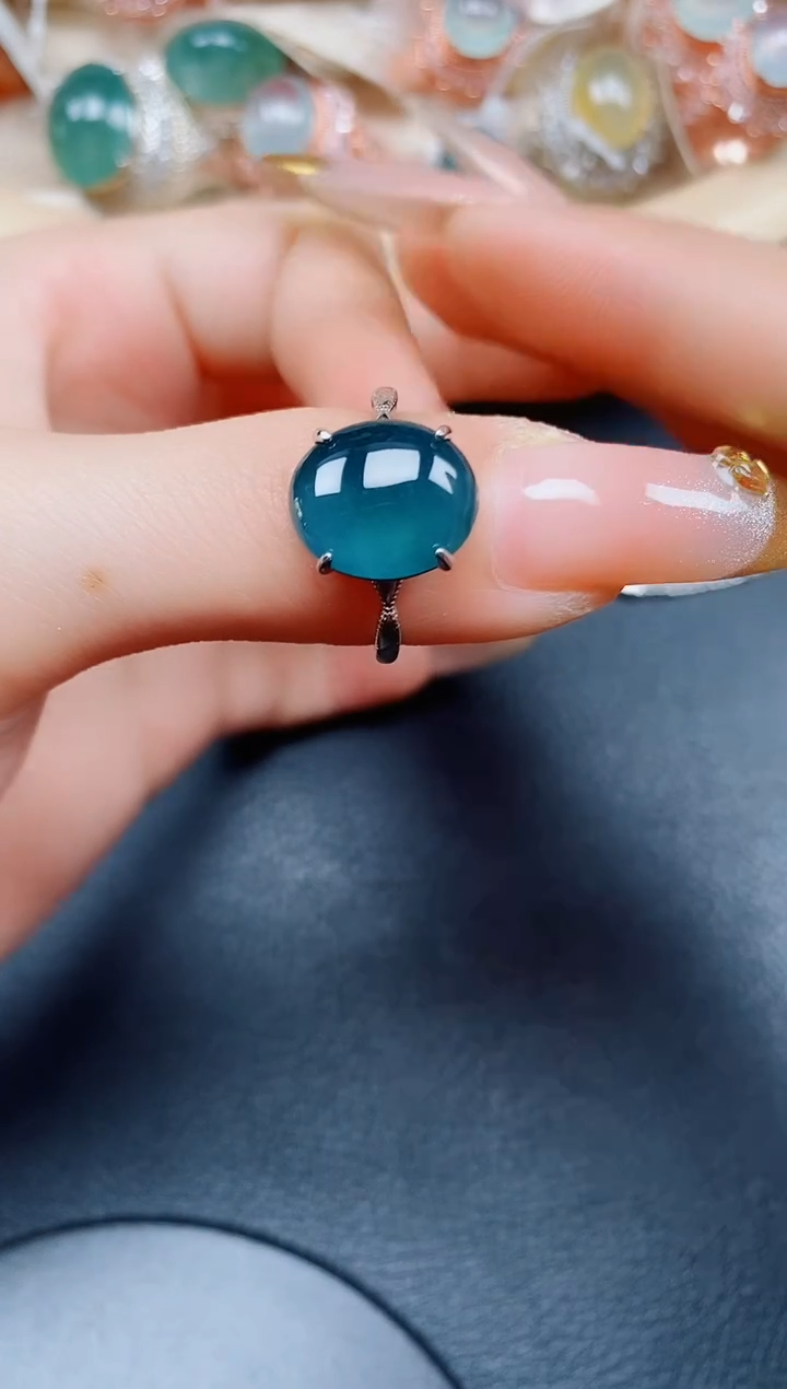 【闪购商品】翡翠戒指银S925镶嵌翡翠