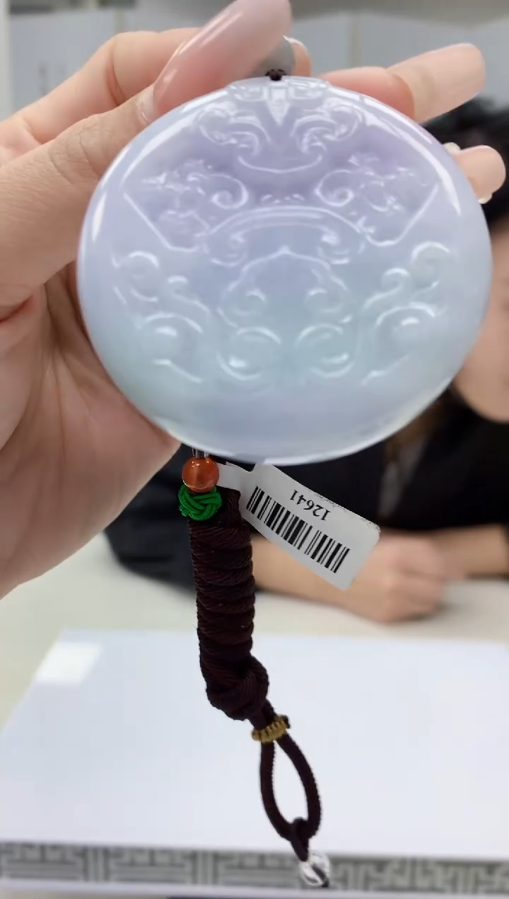 【闪购商品】定制翡翠未镶嵌3123lr-毛货挂件49