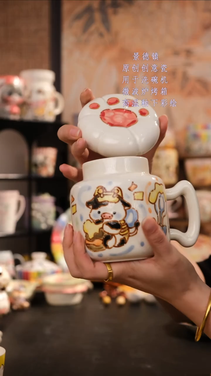 摆件陶?****❤旺的可以陶瓷设计师款