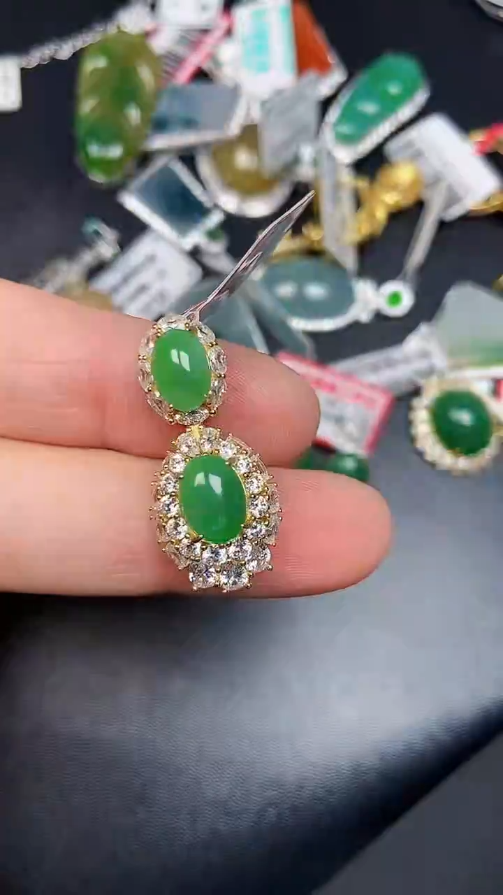 银S925镶嵌戒指翡翠1730