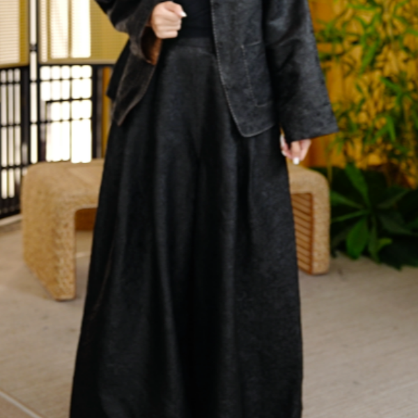 （LL）香云纱桑蚕丝裤子A-TY-t24117-1 古钱纹