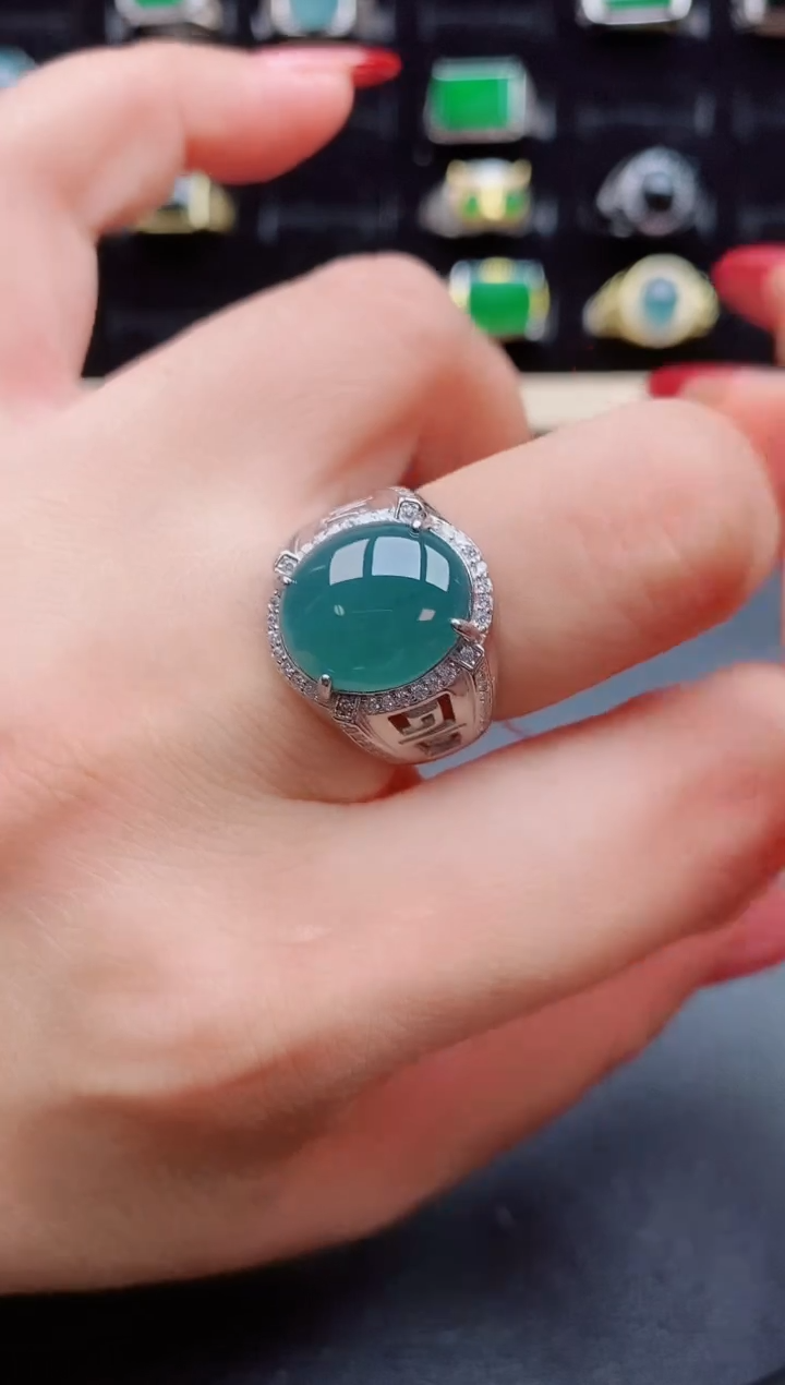 【闪购商品】翡翠戒指银S925镶嵌5080550