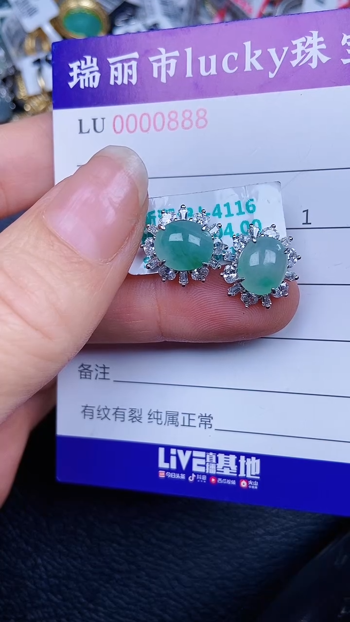 颈饰银S925镶嵌翡翠0888