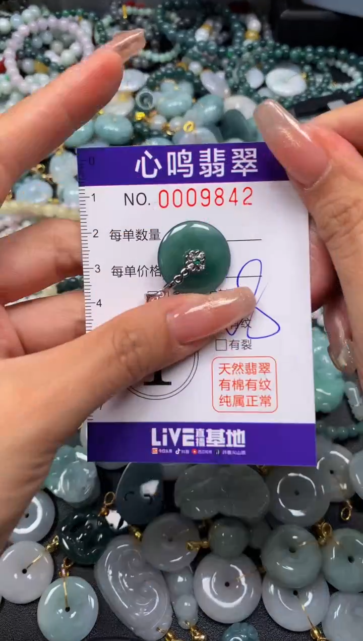 翡翠未镶嵌颈饰闪购009842