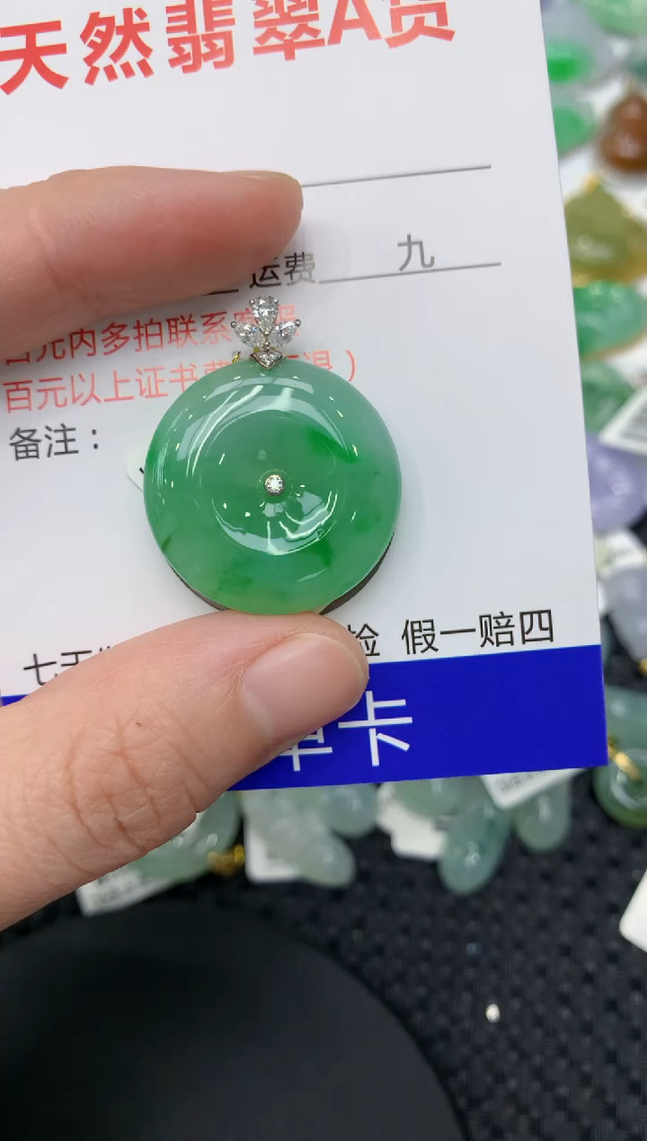 【闪购商品】翡翠颈饰18K金镶嵌11111111