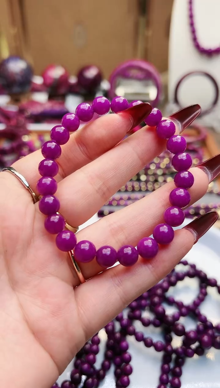 【闪购商品】苏纪石（舒俱来）手链未镶嵌全玉化圆珠8mm手链