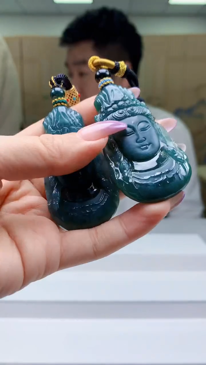 【闪购商品】定制翡翠未镶嵌5028ty-毛货挂件135