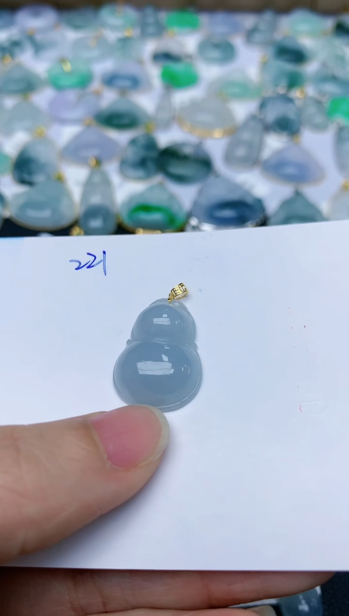 【闪购商品】翡翠颈饰18K金镶嵌天然翡翠A货    221