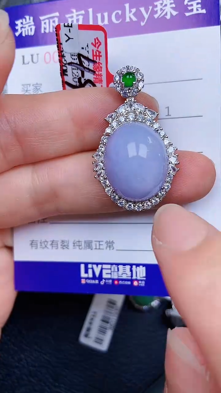 颈饰银S925镶嵌翡翠1875