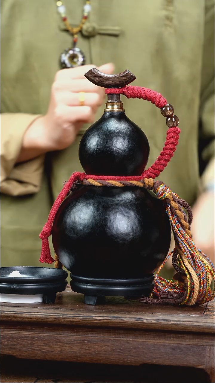 YM035精品藏绳款天然酒葫芦（一物一拍）